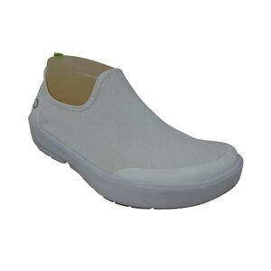 OOFOS White Stretch Knit Lightweight Recovery Slip On Loafers Sneakers